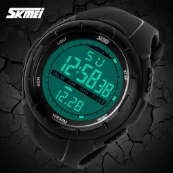 SKMEI Марка Для мужчин спортивные часы светодиодный цифровые часы Мода Открытый Водонепроницаемый военные Для Мужчин's Наручные часы Relogios