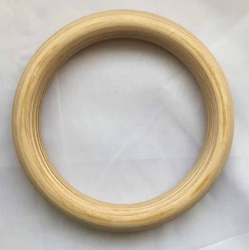 1 Piece Wood Wooden 1.1" Portable Crossfit Gymnastics Rings Training