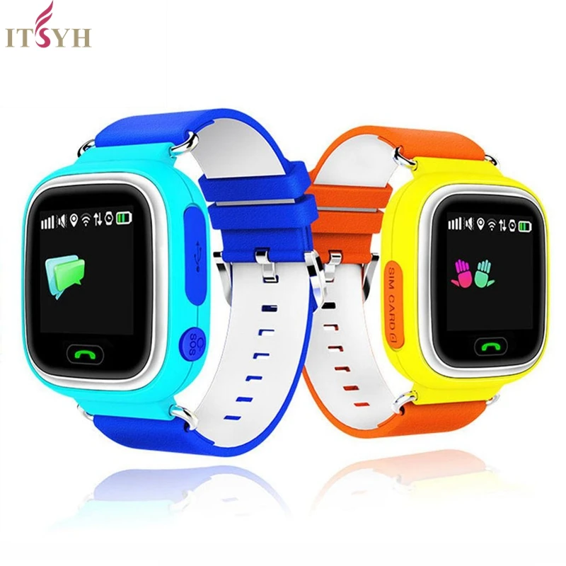 ITSYH Smart Watch Q90 Child/Kids Smart GPS Watch Children Watch 1.22 inch Color Touch Screen WIFI SOS Smart Phone TW-800