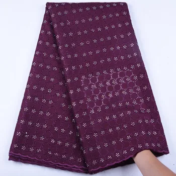 

2019 Latest African Cotton Swiss Voile Lace Fabric High Quality African Swiss Voile Lace In Switzerland Cotton Lace Fabric A1554