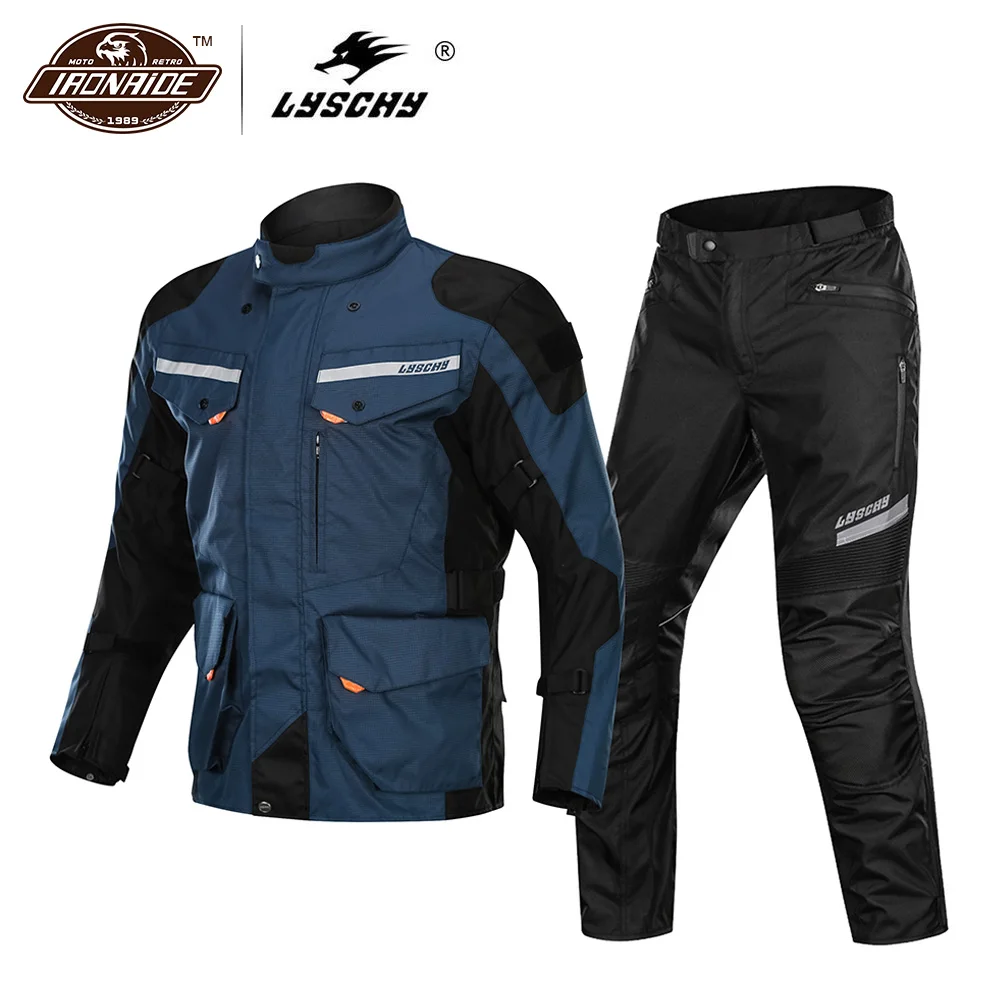 

LYSCHY Summer Motorcycle Jacket Waterproof Motocross Moto Jacket Motorbike Riding Chaqueta Moto Jacket Breathable Body Armor