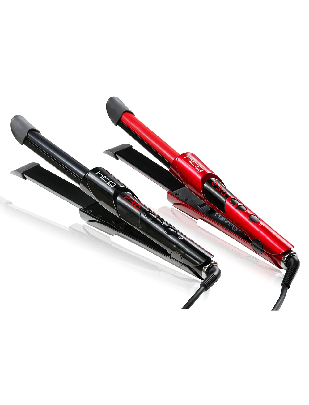 

2 in 1 HTG Professional Hair straightener Straightening iron & curling curl curler multi styler iron brush lock button HT043