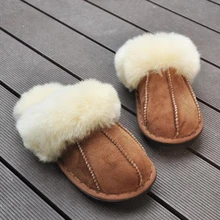 Frauen schuhe 2016 winter Australien hausschuhe Männlich-weibliche Schaffell indoor hause baumwolle hausschuhe ziehen warmen plüsch hausschuhe z338