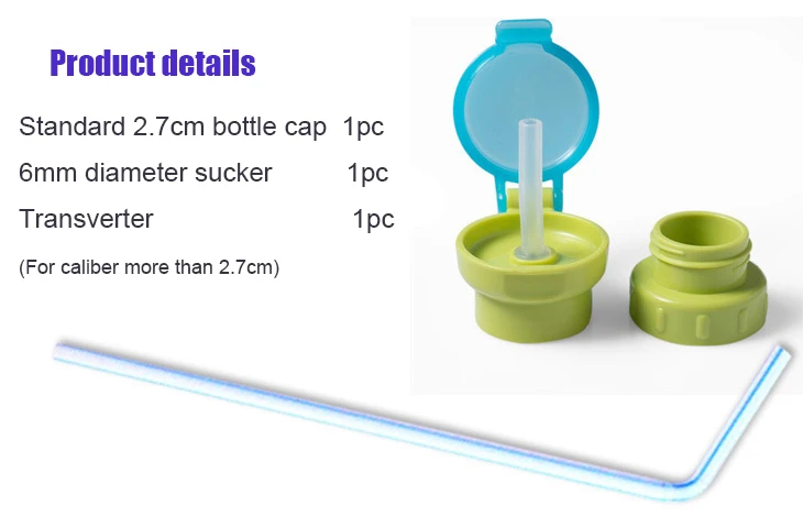 Безопасная пластиковая детская бутылка минеральной воды Против Разлива твист крышка с питьевой трубкой конвертировать крышку бутылки
