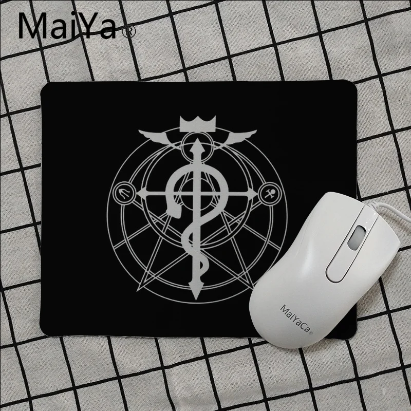 No Lock Edge18x22cm Maiya высокое качество полнометаллический Алхимик ноутбук компьютер коврик для мыши Гладкий коврик для письма настольные компьютеры мат игровой коврик для мыши - Цвет: No Lock Edge18x22cm