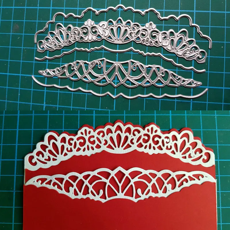 

125*47mm Customize Lace Border Metal Cutting Dies Stencil For DIY Scrapbooking Craft Cards Photo Album Embossing Template 2019