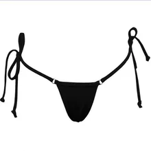 Мини Микро Бикини сексуальный боковой галстук Бразильский купальный костюм с бикини женские кружевные трусики стринги трусы-танга