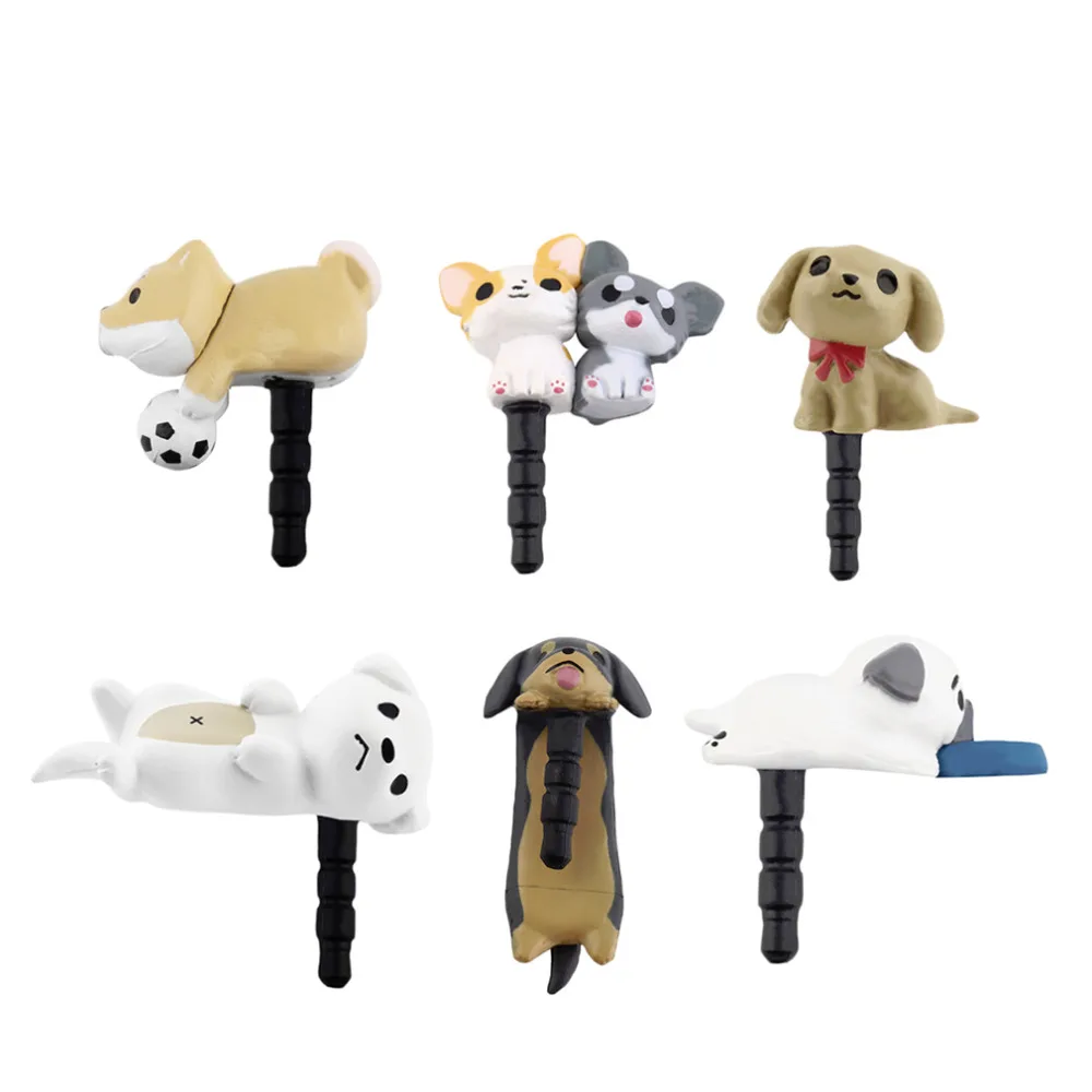 

Cute Puppy Dog 3.5mm Anti Dust Earphone Jack Plug Stopper Cap For Phone Wholesale