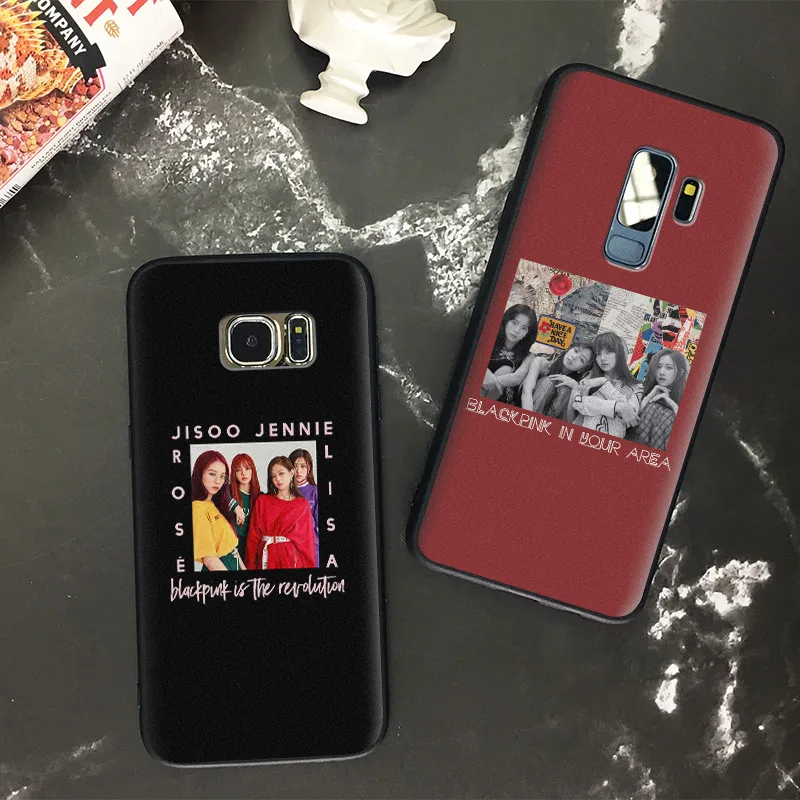 

BLACKPINK Jisoo Jennie Rose Lisa kpop TPU Soft Silicone Phone Case Shell Cover For Samsung S7 Edge S8 S9 Plus Note 8 9
