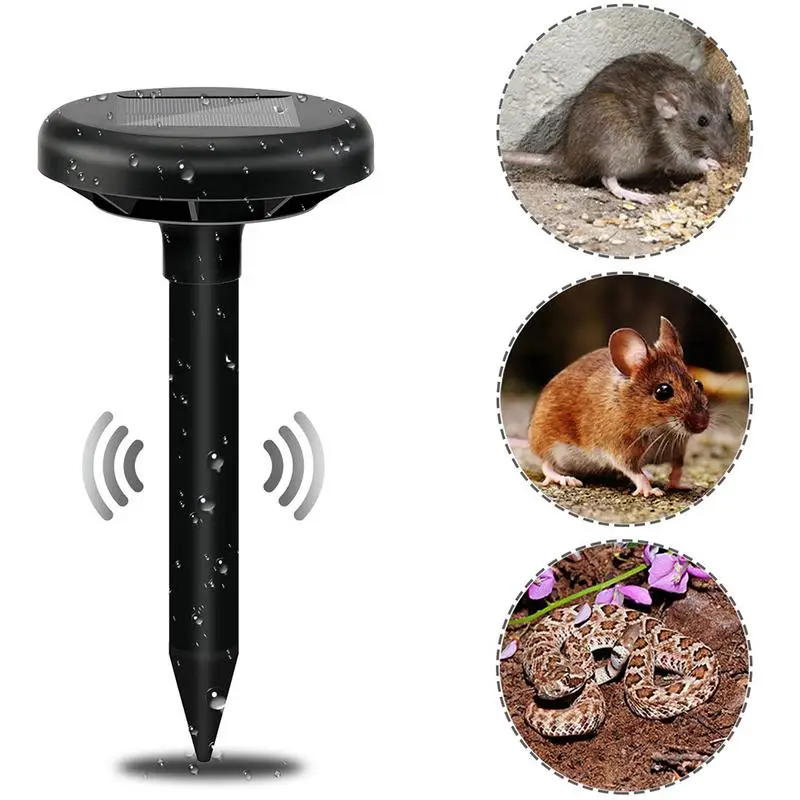 

Garden Solar Power Ultrasonic Repeller Control Gopher Mole Snake Mouse Pest Reject Repeller Control Garden Outdoor Supply