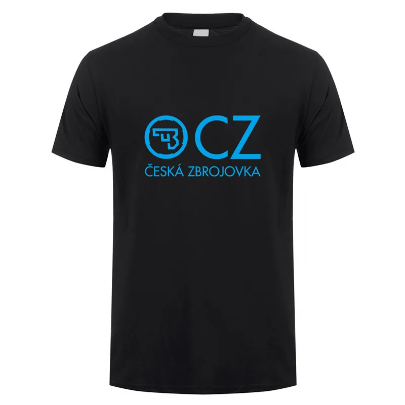 

CZ Ceska Zbrojovka Czech Firearms T Shirt Men Tops Summer Short Sleeve T-shirt Cotton Mans Tshirt LH-020