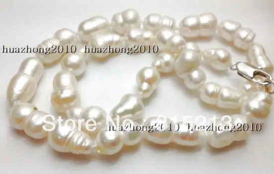 

ddh001283 Rare white BAROQUE CULTURED PEARL NECKLACE