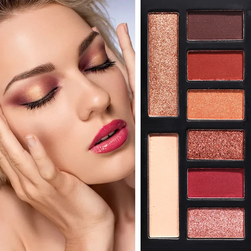

KIFONI New Arrival Shimmer Matte Eyeshadow palette 8 Color glittle eyeshadow Pigmented Eye Shadow Powder beauty Cosmetic set