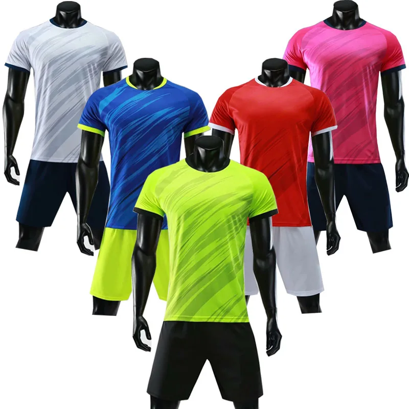 Men's blank short sleeve soccer jerseys men stripe football jerseys