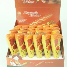 [ ] Новинка! Магнетизм! Сладости серии хлеб пиццы ручка, 24 шт./партия может с логотипом клиента