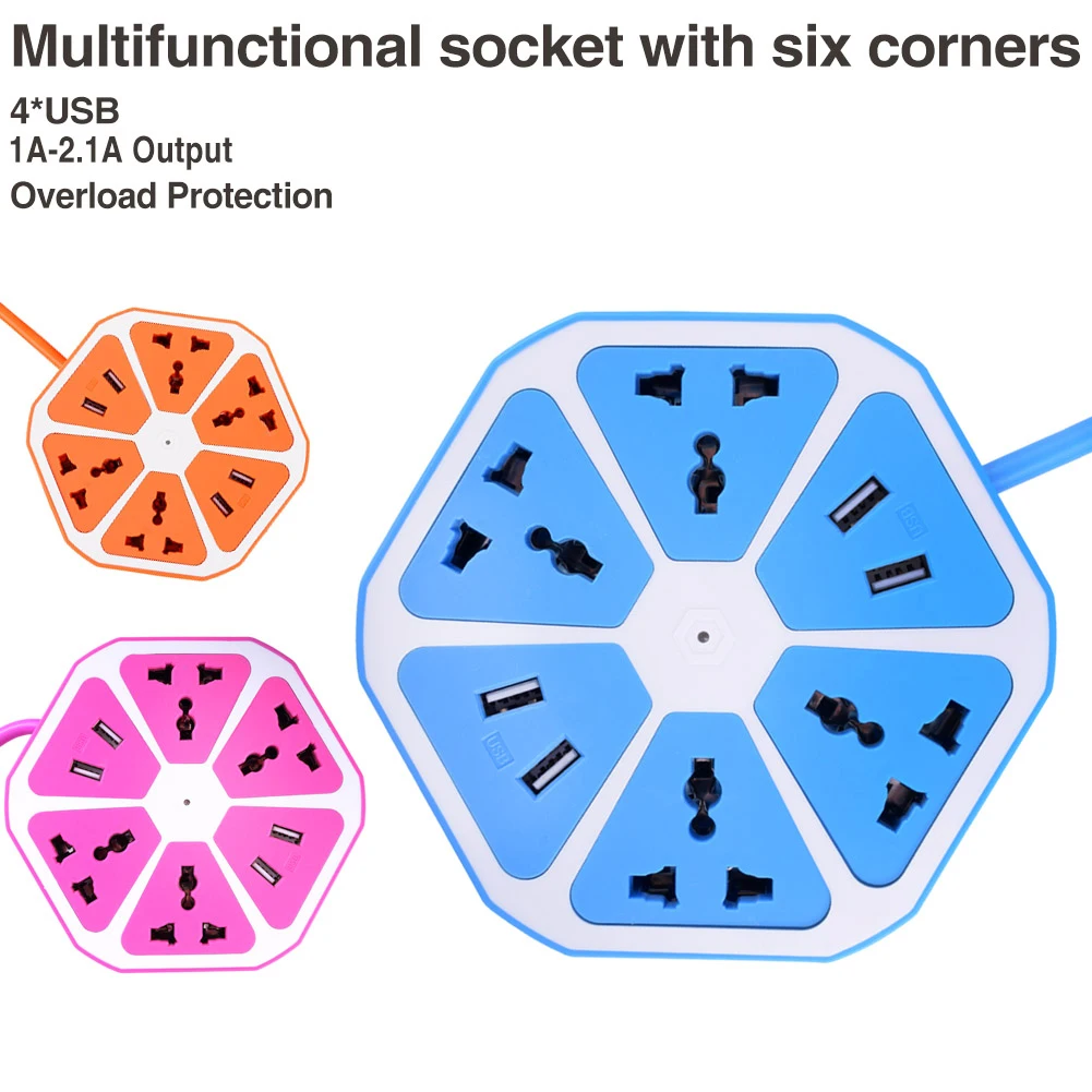 Универсальная силовая лента 4 розетки с 4 usb-портами Защита от перенапряжения башня USB вилка для электрической розетки 1,7 м удлинитель с европейской вилкой