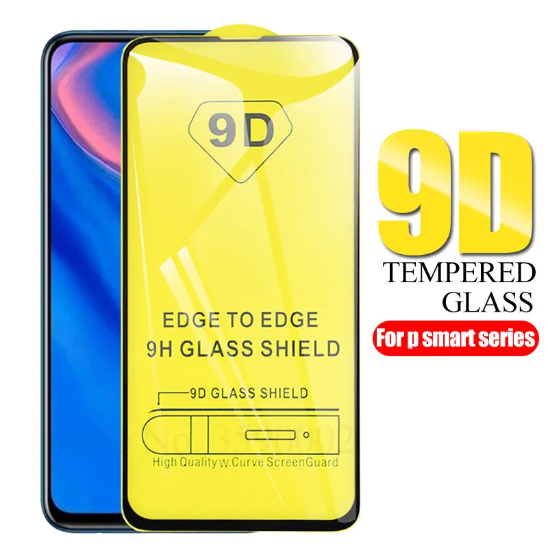 Защитное стекло 9D с полным клеем для huawei p smart Z Защита экрана 2019 psmart plus закаленное