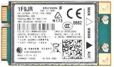 Разблокированный DW5550 Ericsson F5521gw Беспроводной 3G WWAN WCDMA технология HSPA gsm GPRS мобильный