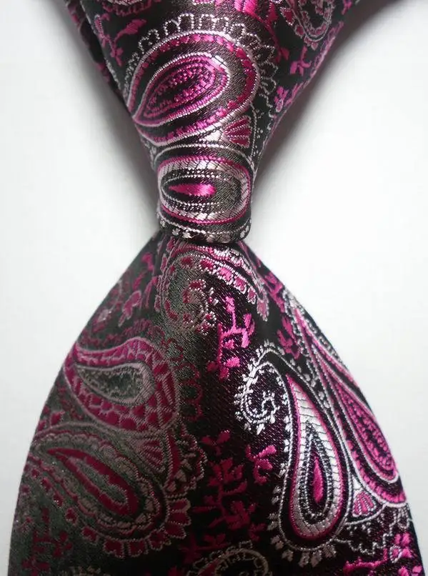 10 см Шелковый классический разноцветный жаккардовый тканый Шелковый мужской галстук с узором "пейсли", шелк, для мужчин, для формального бизнеса, свадьбы, вечеринки, Gravatas - Цвет: 1