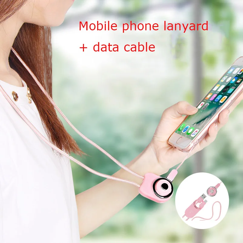Телефон пристяжной талисман шнурок для ключей Usb кабель iPhone X samsung быстрой зарядки