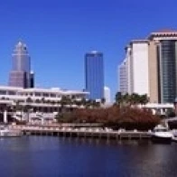 Skyscrapers at the waterfront  Tampa  Florida  USA Poster Print (18 x 7)