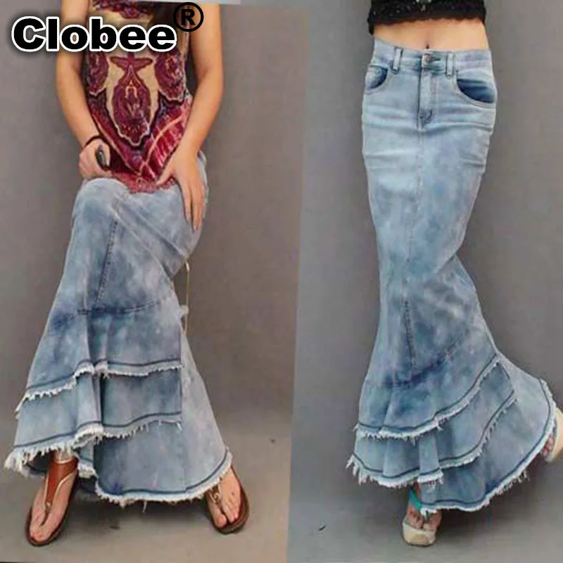 High Quality Long Jean Skirt Promotion-Shop for High Quality ...