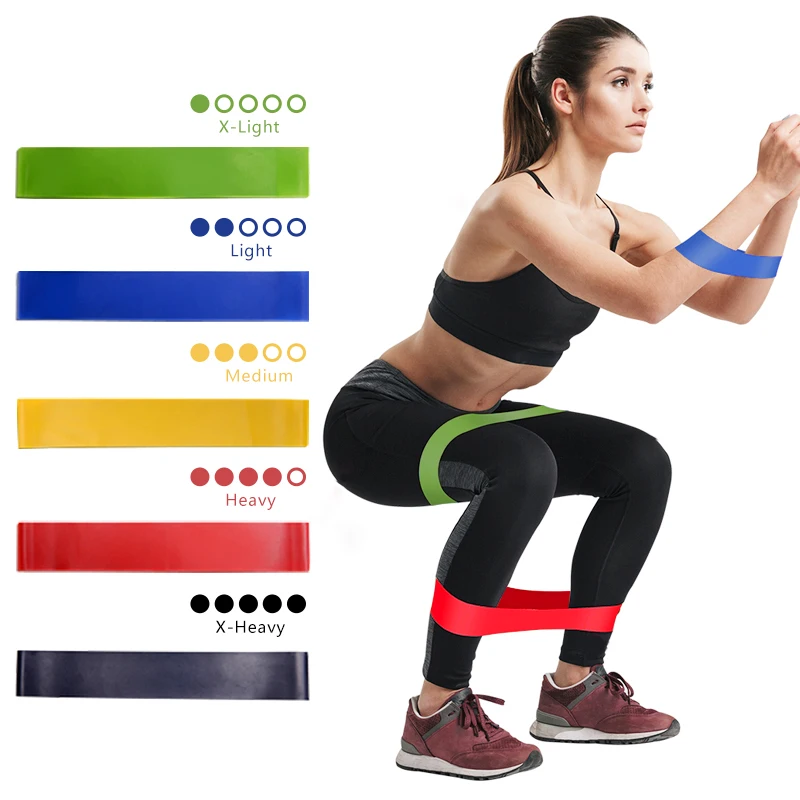 5PCS Resistance Bands Power Heavy Strength Exercise Fitness Gym Crossfit Yoga AU 