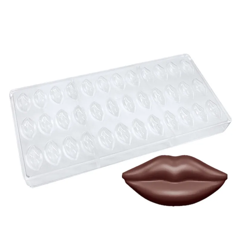 36 Well Single Lip Shape Plastic Chocolate Mold Hard Polycarbonate