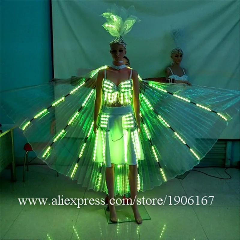 3 Sets Led Light Costume Flashing Luminous Growing Halloween Cloak Party Dress Dancing Wear For Club Party Bar Christmas12