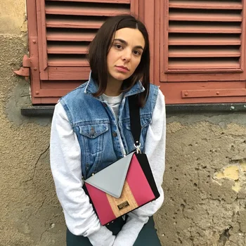 

Gianniserra Adelaide Carta CONTINUOUS LINE - AIDY mini bag BIGHTY GREY ACBFW171805 made in Italy