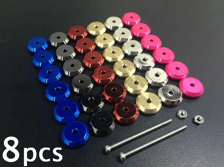 

Free Shipping 8pcs Adjust Mass Dampers Round Flat Weight for DIY Tamiya Mini 4WD RC Car Model Spare Parts 94947