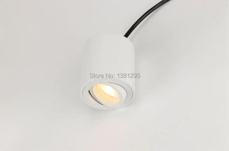 Точечный светильник GU10, круглый светодиодный потолочный Точечный светильник на поверхности GU 10, галогенный светильник, цилиндрическая лампа 220 В