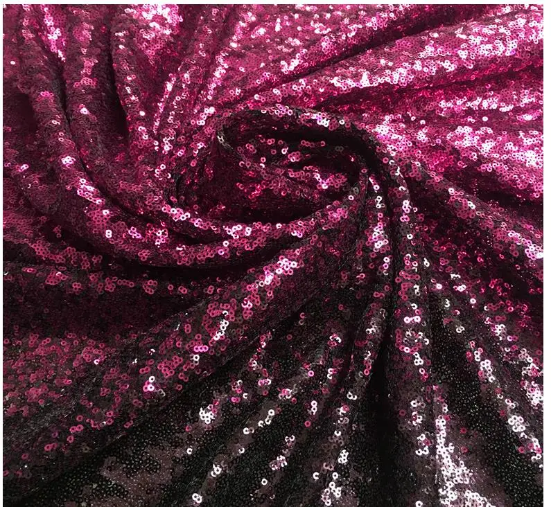 100*140 см градиентная ткань с блестками цвета: розовое золото, черный, красный DIY блестящая ткань для платьев модная одежда свадебные декорации - Цвет: 1