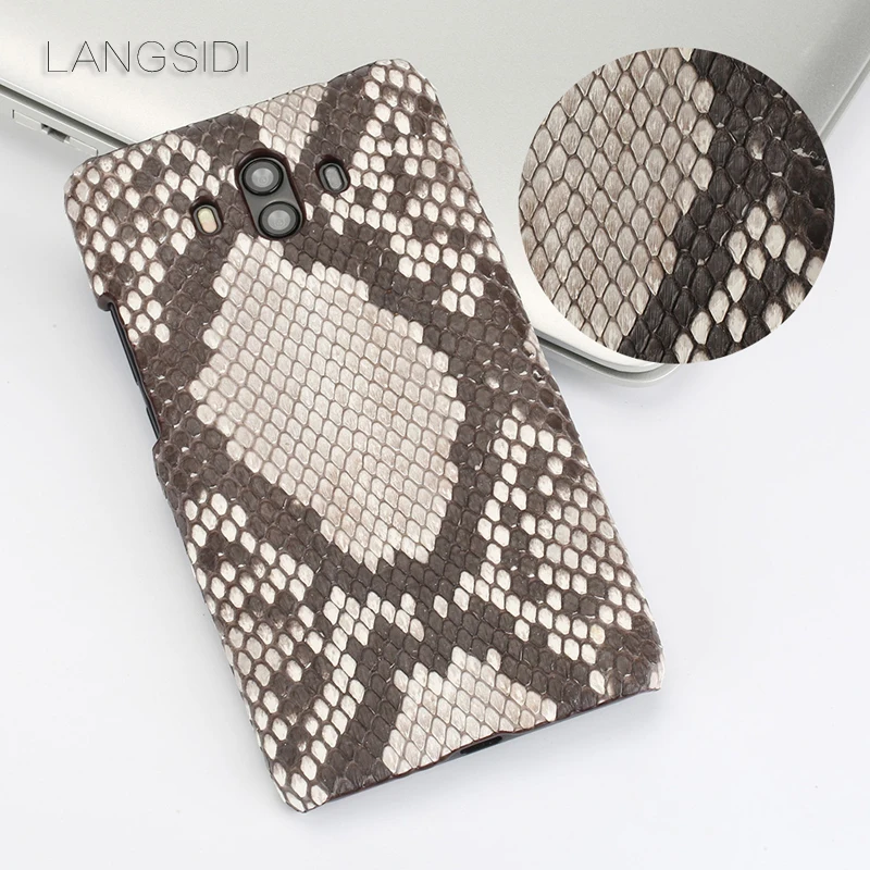 Luxury Phone Case For Huawei Mate 9 10 lite case Really Python skin cover For P8 P9 P10 20 Pro Lite P Smart Honor 7X 8 9 10 case