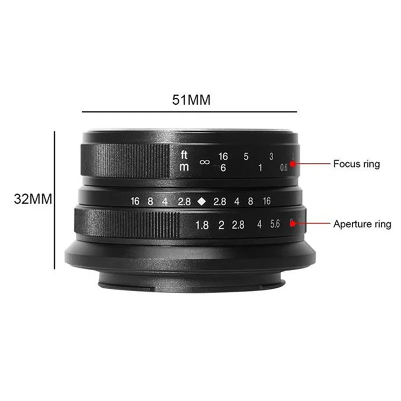 7 ремесленников 25 мм/F1.8 Prime объектив для всех одиночных серий для sony E Mount/Canon EOS-M Mount/Fuji FX Mount/M43 Panasonic Olympus
