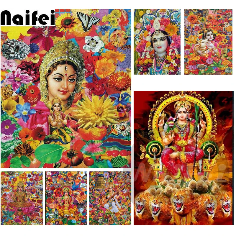Diy алмазная вышивка Shiva Parvati Ganesha Религиозное искусство 5D квадратная/круглая