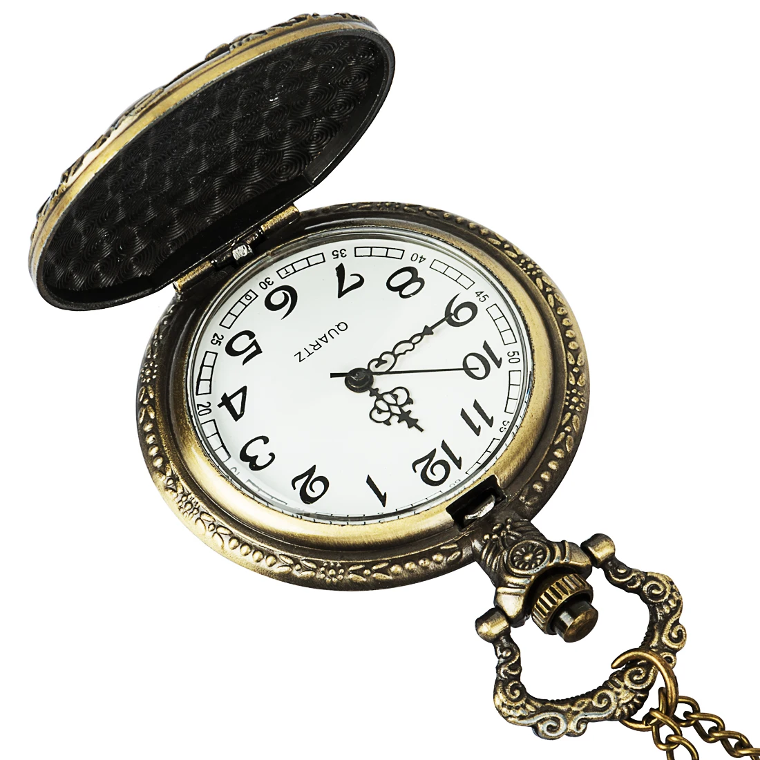 Винтажные бронзовые, в стиле стимпанк карманные часы римские Цифровые кварцевые цепочки и ожерелья карманные и часы цепи часы в форме