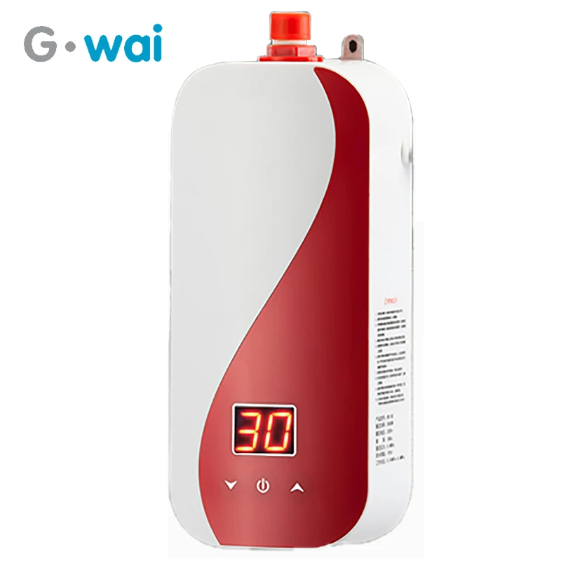 GWAI Instant Tankless Electric Shower Heater Kitchen Bathroom Washroom