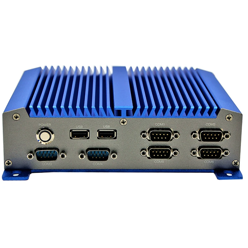 2018 безвентиляторный мини ПК с Intel Core N2800 Linux промышленный 5 RS232 двойной NIC LAN микро