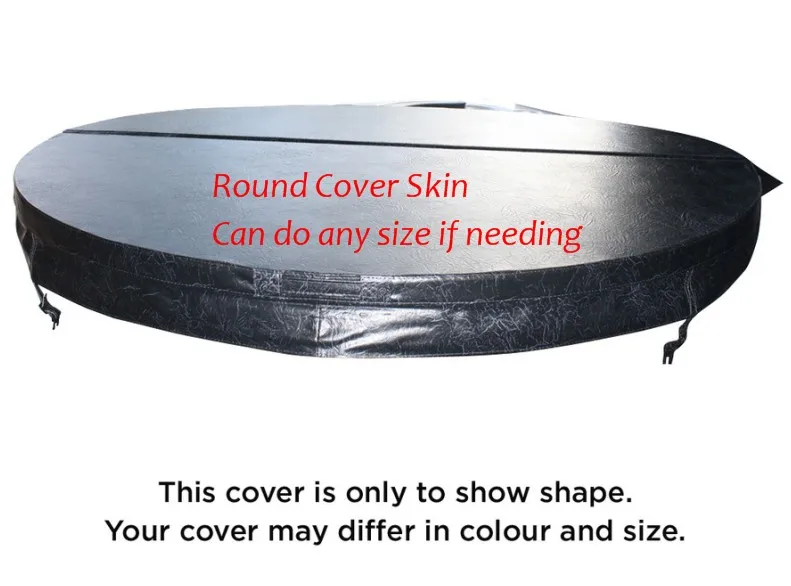 Round hot tub cover leather Diameter 225cm Blue color can do any other size