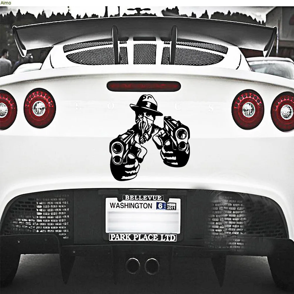 

Vinyl figure gun Car Stickers Reflective Waterproof Vinyl Funny Sticker Accessories For Mazda Cruze Peugeot