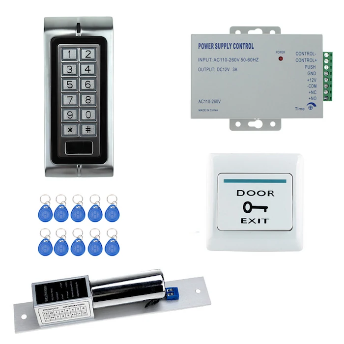 RFID металлическая система контроля доступа, набор замков 125 кГц с 180 кг, Электрический магнитный замок, замок для дома/офиса, стеклянная дверь - Цвет: Set Five