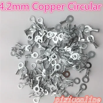 

High Quality 100pcs L3Y 4.2mm CopperCircular Splice Terminal Wire Naked Connector Yaojing