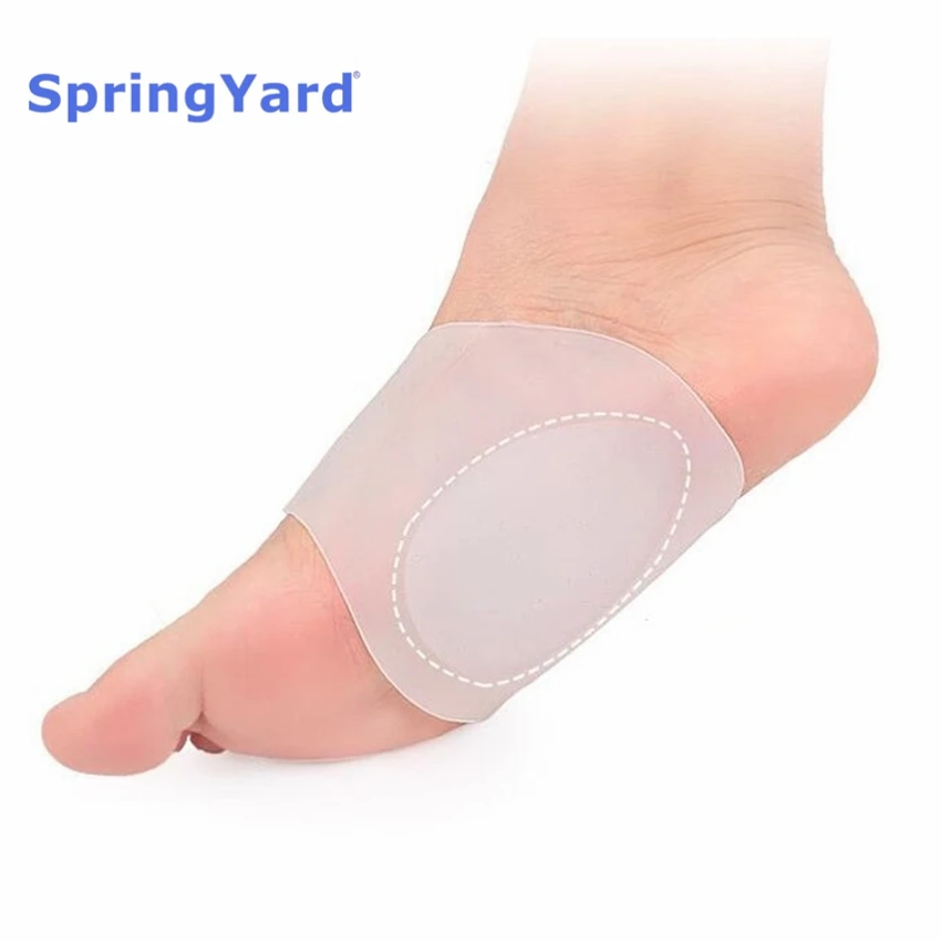 

SpringYard 100% Silicone Gel Plantar Fasciitis Arch Support Sleeve Bandage Flat Foot Orthopedic Foot Care Men
