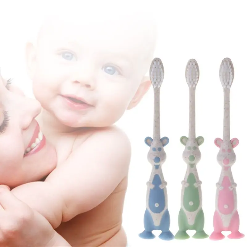 Baby Toothbrush Wheat Straw Soft Bristles Teeth Dental Care Kids Hygiene Health