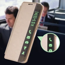 S6 Edge Plus S7 Cases PU Leather Smart Touch TPU Case For Samsung Galaxy S6 Edge
