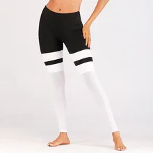 

Black White Patchwork Yoga Pants Tights Woman Sports Fitness High Waist Seamless Leggings for Fitness Gym Pants Women