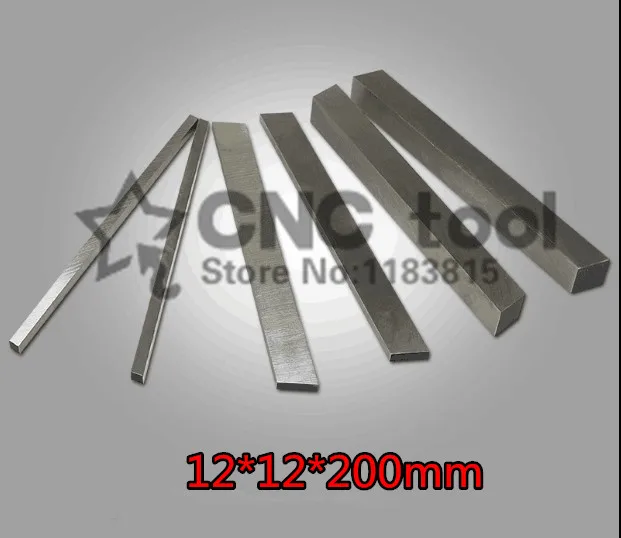 

2pcs HRC60 12*12*200mm High-speed steel Sharp steel STEEL BILLETS blade Flat HSS Turning tool DIY knife material, Lathe tool