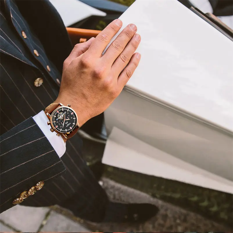 BINSSAW Новые Мужские автоматические механические часы Tourbillon большие и маленькие