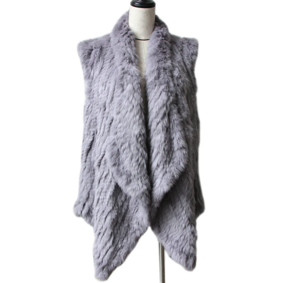

2019 New Quality New Fashion Real Knitted Rabbit Fur Vest, Real Fur Vest, Genuine Rabbit Fur Waistcoat Rabbit Fur Gilet Hot Sale
